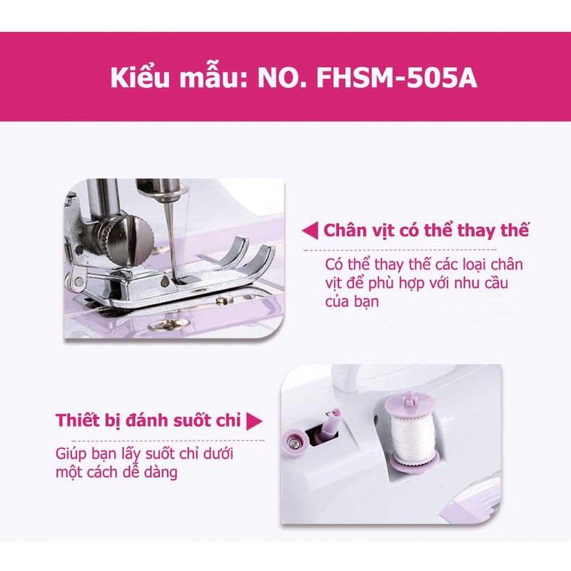 Máy Khâu Gia Đình, Máy May Mini Gia Đình May Tự Động 12 Kiểu May Hàng Chính Hãng SDGOLD, Có Đèn, Dùng Pin Khi Mất Điện