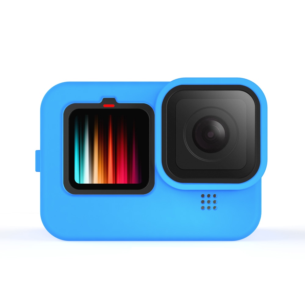 Ốp Bảo Vệ Bằng Silicon PULUZ Cho GoPro 9 HERO 9 Với Dây Đeo Cổ Tay Và Nắp Đậy Lens- Hàng Chính Hãng