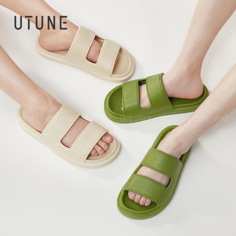 Dép bánh mì 2 quai Unisex đúc nguyên khối siêu nhẹ đi mưa nam nữ iDÉP DL208