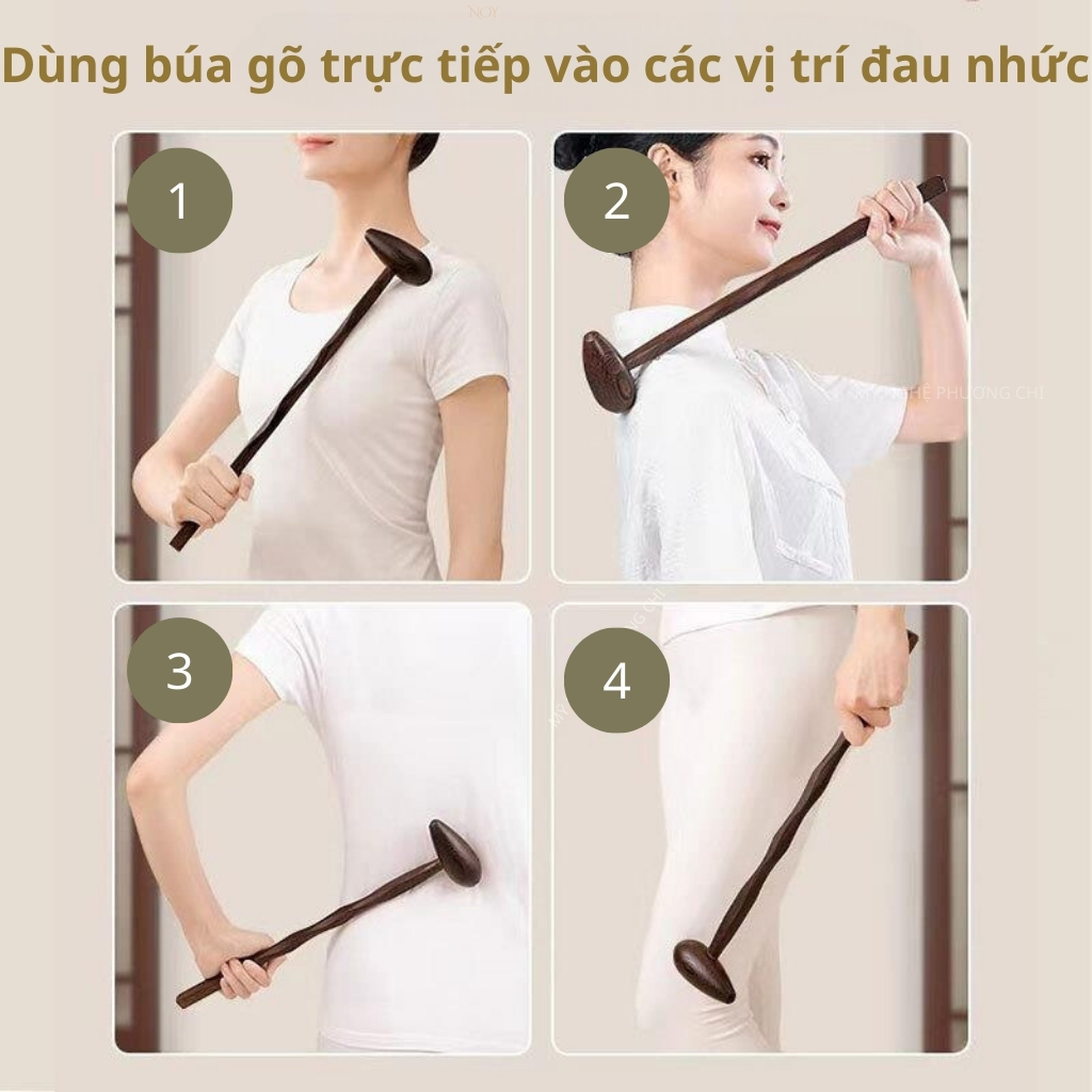 Búa Gỗ Gõ Huyệt Massage chân vai cổ gáy gãi ngứa giúp lưu thông kinh lạc, thư giãn, giảm căng thẳng | Mỹ Nghệ Phương Chi