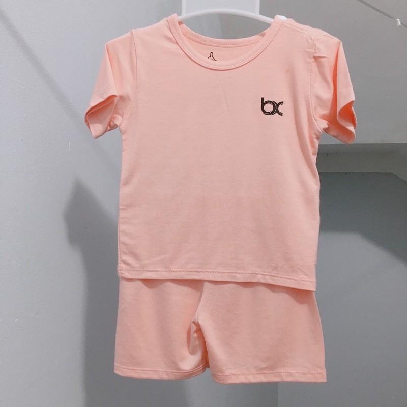 Bộ ngắn tay cài vai thun lạnh hiệu Bé xíu Bexiu cho bé trai bé gái chất mềm mịn mát