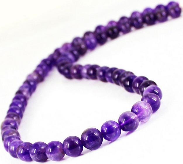 Vòng Cổ Nam Thạch Anh Tím Amethyst Tự Nhiên 8mm