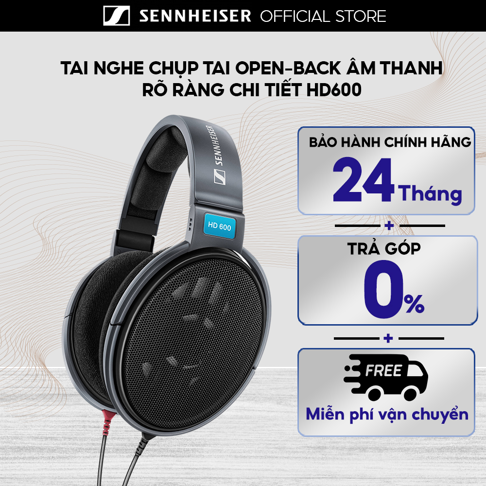 Tai nghe chụp tai SENNHEISER HD 600 - Hàng chính hãng bảo hành 24 tháng