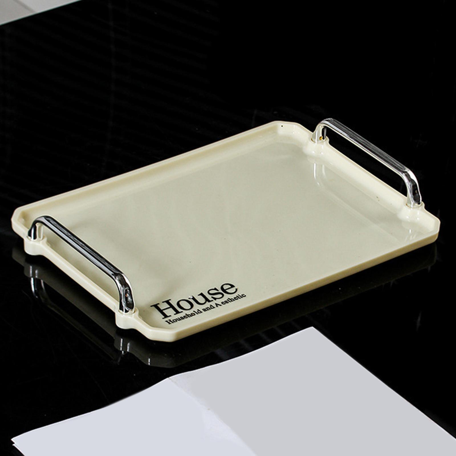 Serving Tray with Handles Food Trays for Desktop, Countertop Stylish Durable
