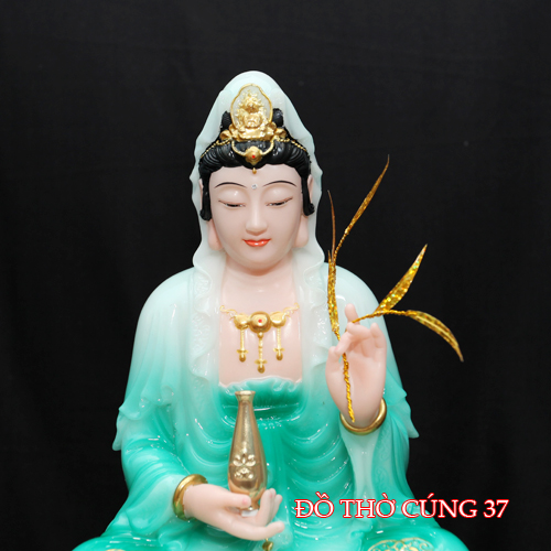 Tượng Quan Âm Bồ Tát - Áo Xanh