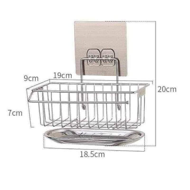 Giỏ inox đựng đồ đa năng dán tường