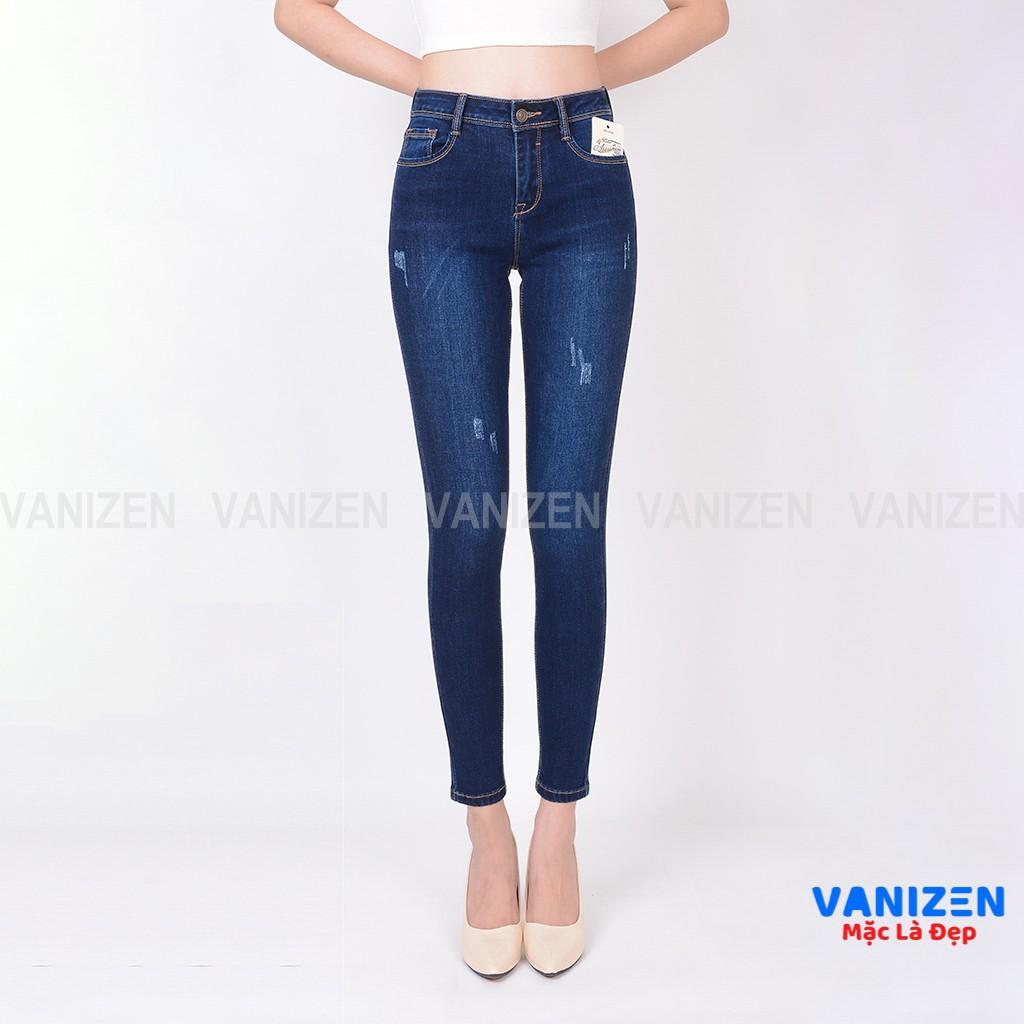 Quần jean nữ lưng cao skinny jeans ️ quần bò nữ cạp cao dáng ôm dài VANIZEN Shop mã 401