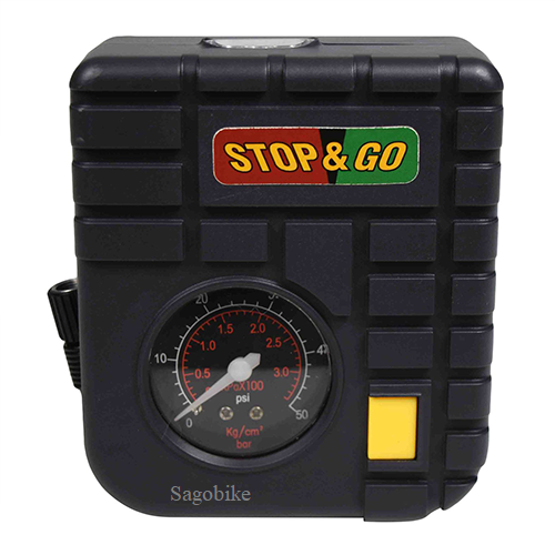 Máy bơm lốp Mini-Air Stop&go, bộ bơm lớp xe ô tô, xe máy, xe mô tô, xe điện, xe đạp....