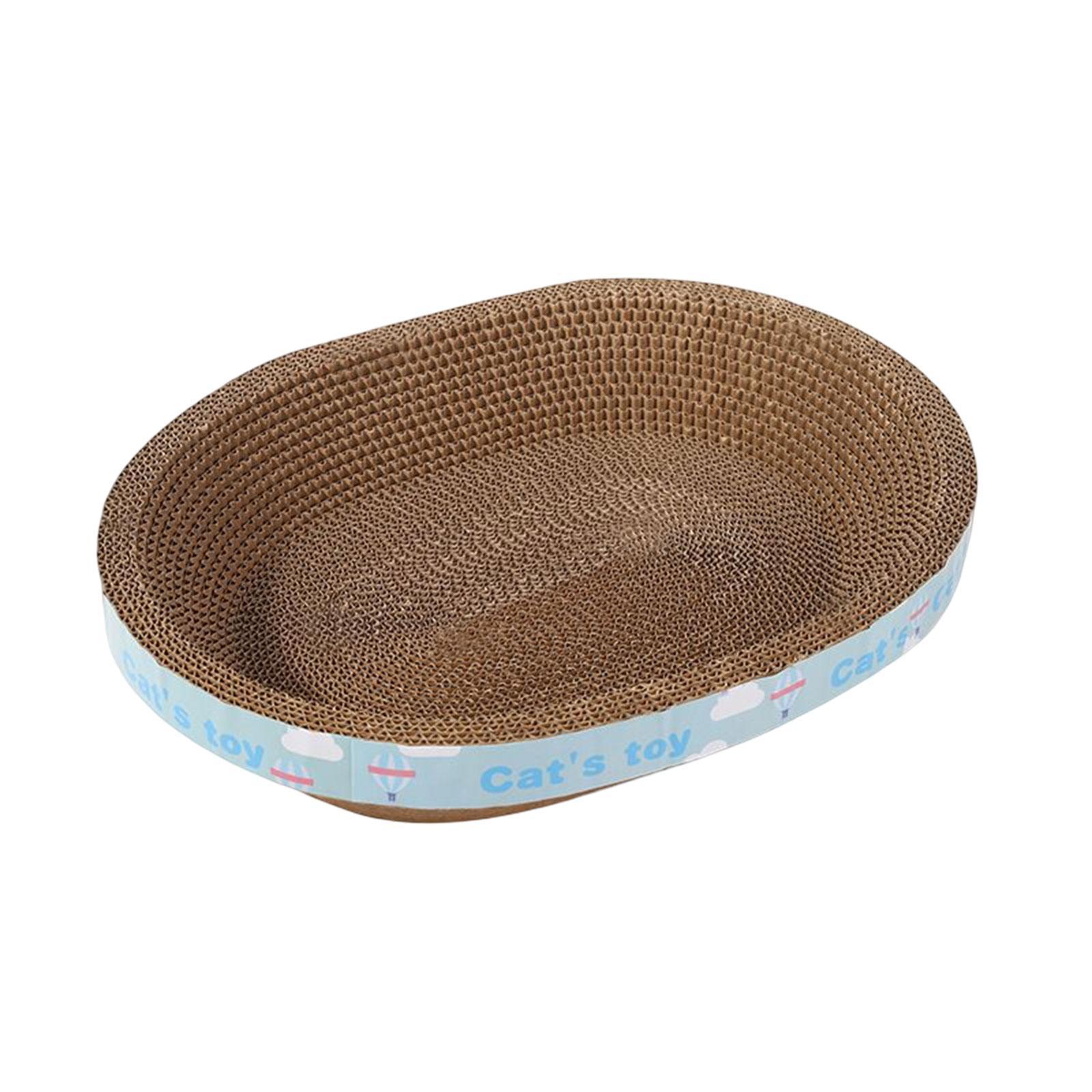 Oval Corrugated Scratch Pad Scratching Lounge Bed Cat Scratcher Cardboard for Play