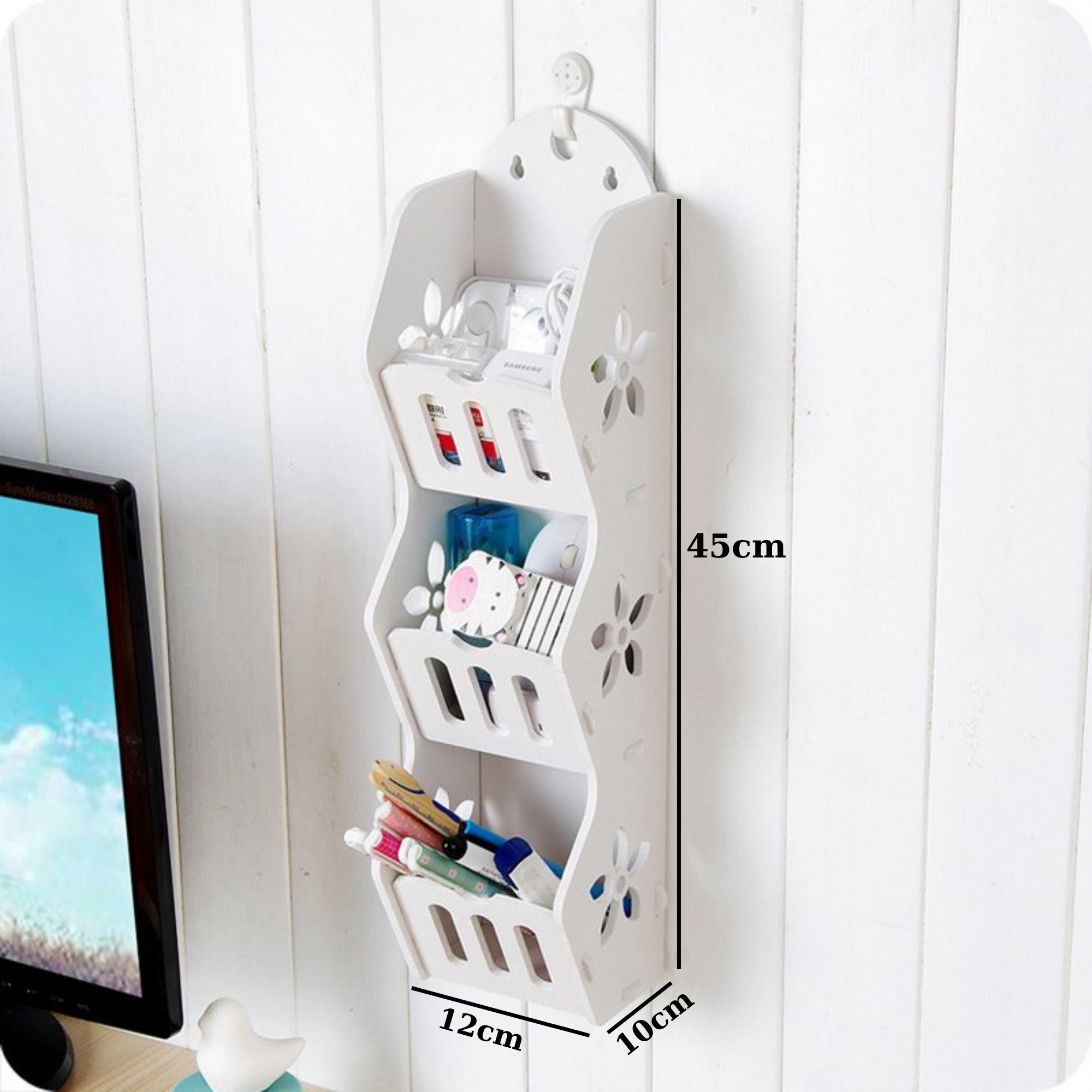 Giá treo nhà tắm chống nước, chống mốc 45x10x12cm