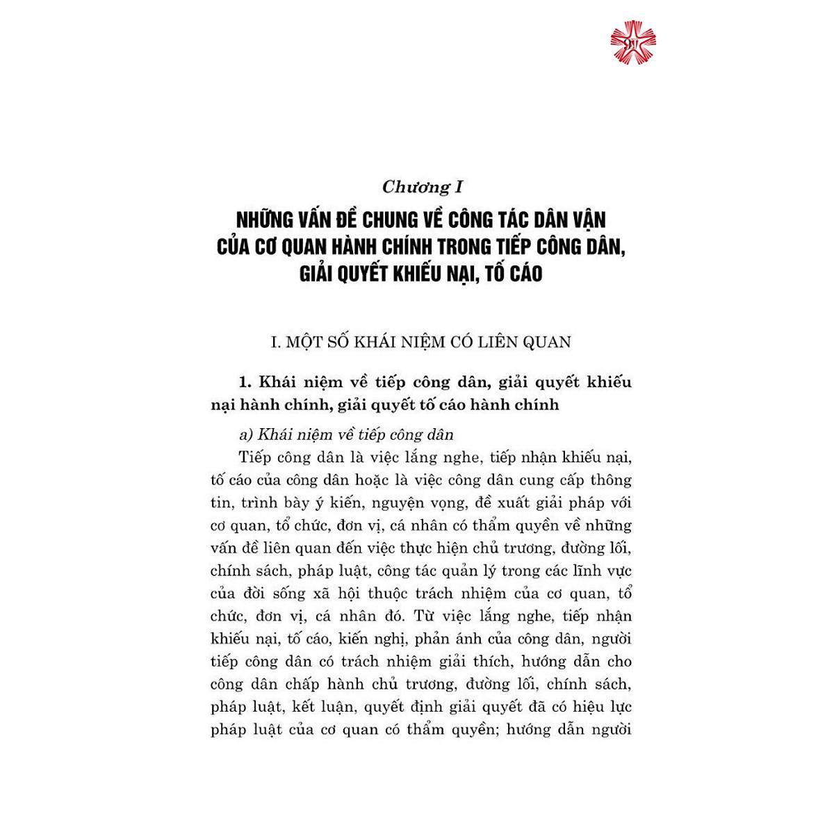 Sách - Công Tác Dân Vận Của Cơ Quan Hành Chính Trong Tiếp Công Dân, Giải Quyết Khiếu Nại, Tố Cáo - NXB Chính Trị Quốc Gia