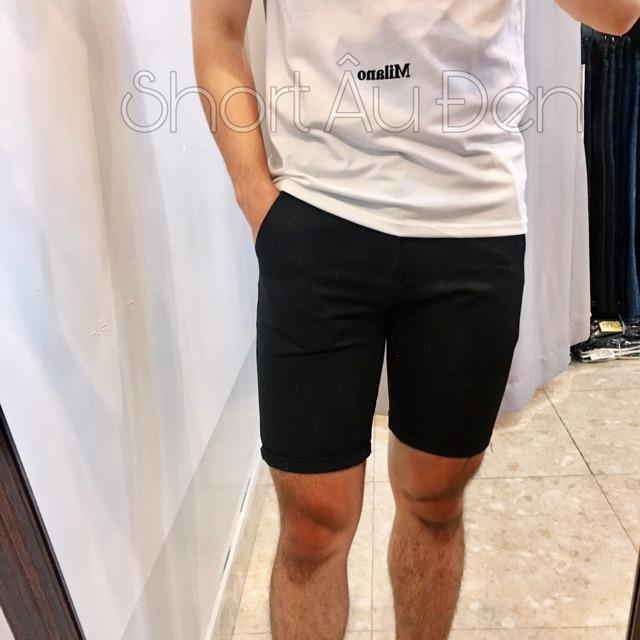 Quân short âu nam ,quần kaki nam đen hàn quốc phong cách thể thao TCS01