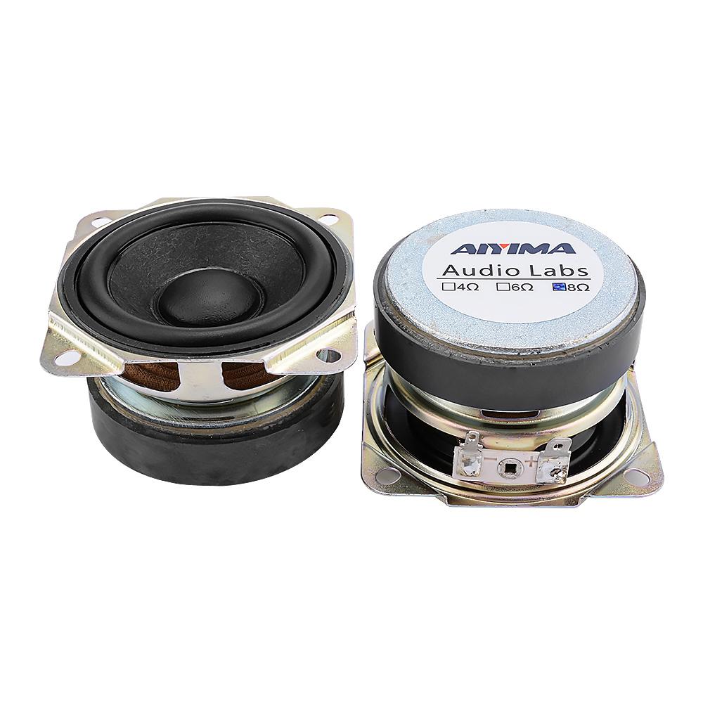 Aiyima 2 Chiếc 2.5 Inch Âm Thanh Toàn Dải Loa Mini Đơn Vị 8 Ohm 10W Tự Làm Âm Thanh Loa Nghe Nhạc Cạnh Cao Su Loa Rạp Hát Tại Nhà