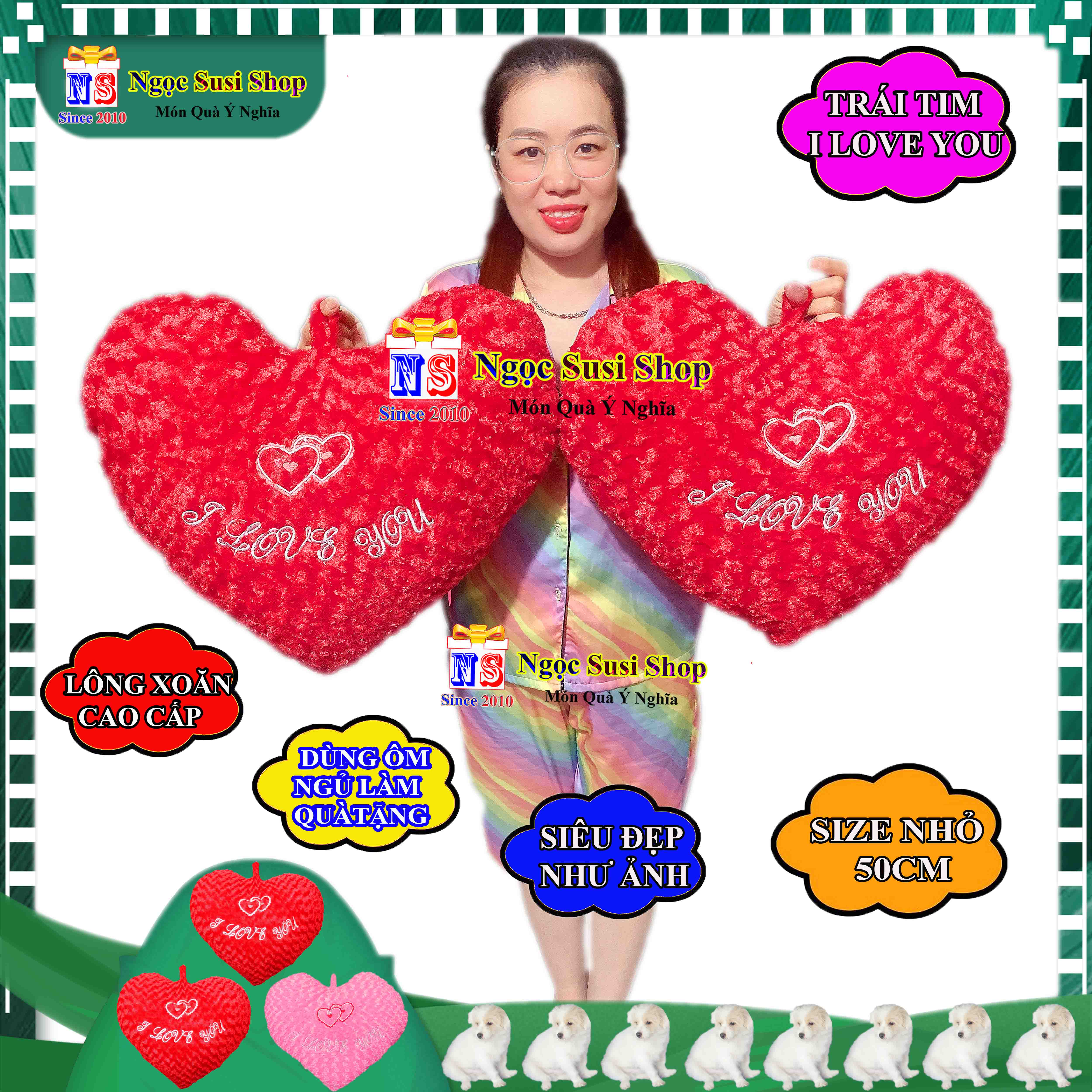 THÚ NHỒI BÔNG TRÁI TIM I LOVE YOU DÙNG ÔM NGỦ TRANG TRÍ  QUÀ TẶNG SIÊU ĐẸP - GỐI HÌNH TRÁI TIM