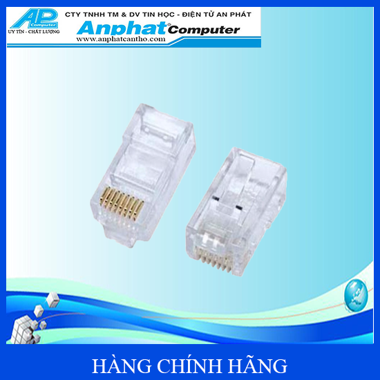 Đầu bấm mạng RJ45 AMP cat5e (100 cái) - Hàng Chính Hãng