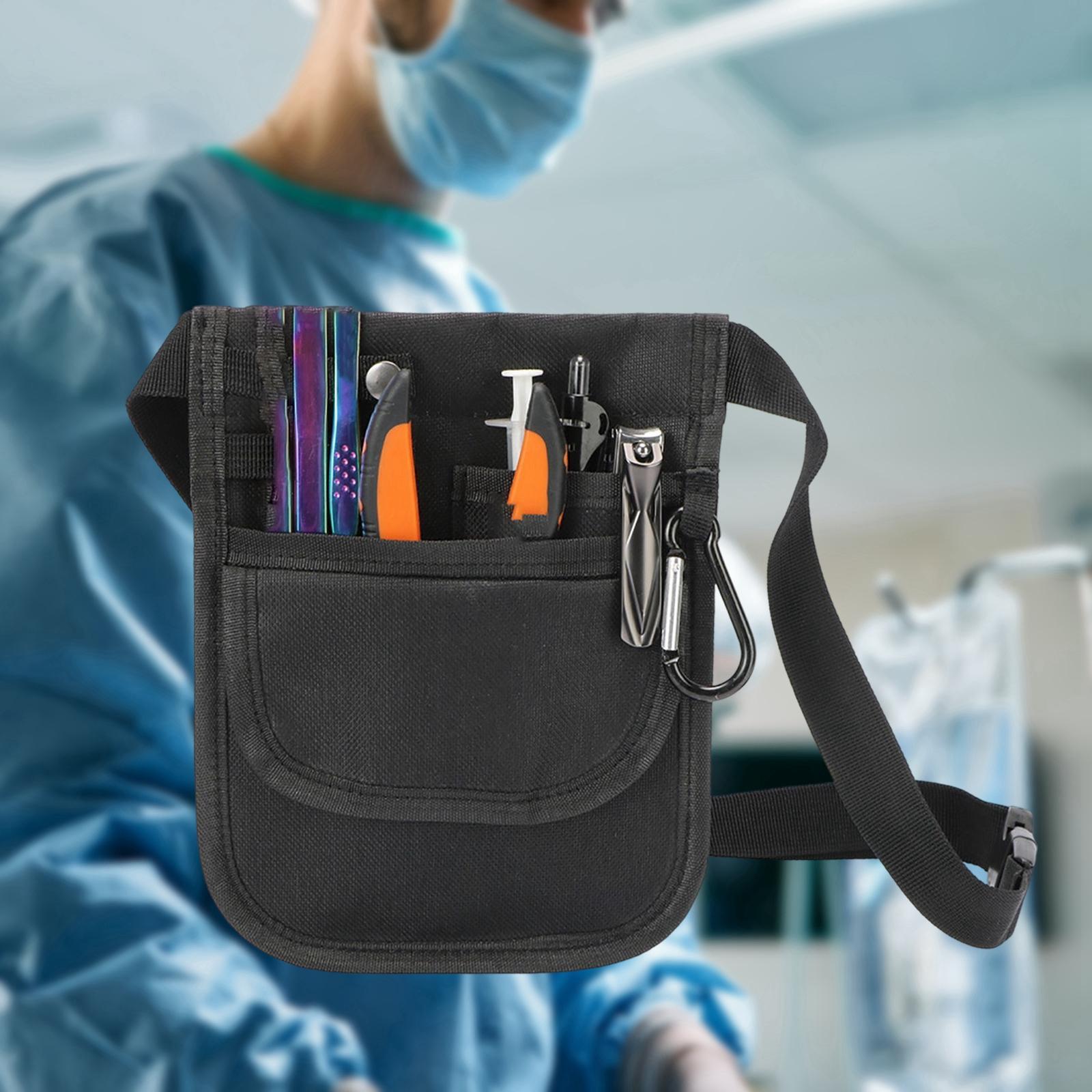Nurse Fanny Pack Organizer Pouch Holder Utility Hip Bag Black