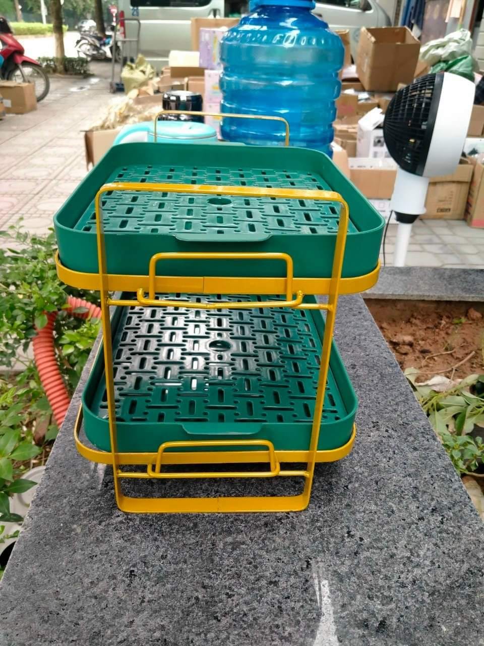 KỆ ÚP CỐC ĐA NĂNG 2 TẦNG THU GỌN NHÀ BẾP TIỆN DỤNG