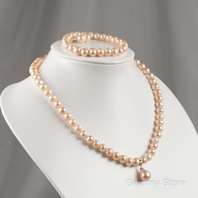 Bộ trang sức 3 món quà tặng 8ly màu cam