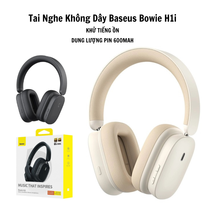 Tai nghe không dây Sothing Baseus Bowie H1i, Bluetooth 5.3, dung lượng pin 6000mAh, Chống ồn hiệu quả- Hàng chính hãng