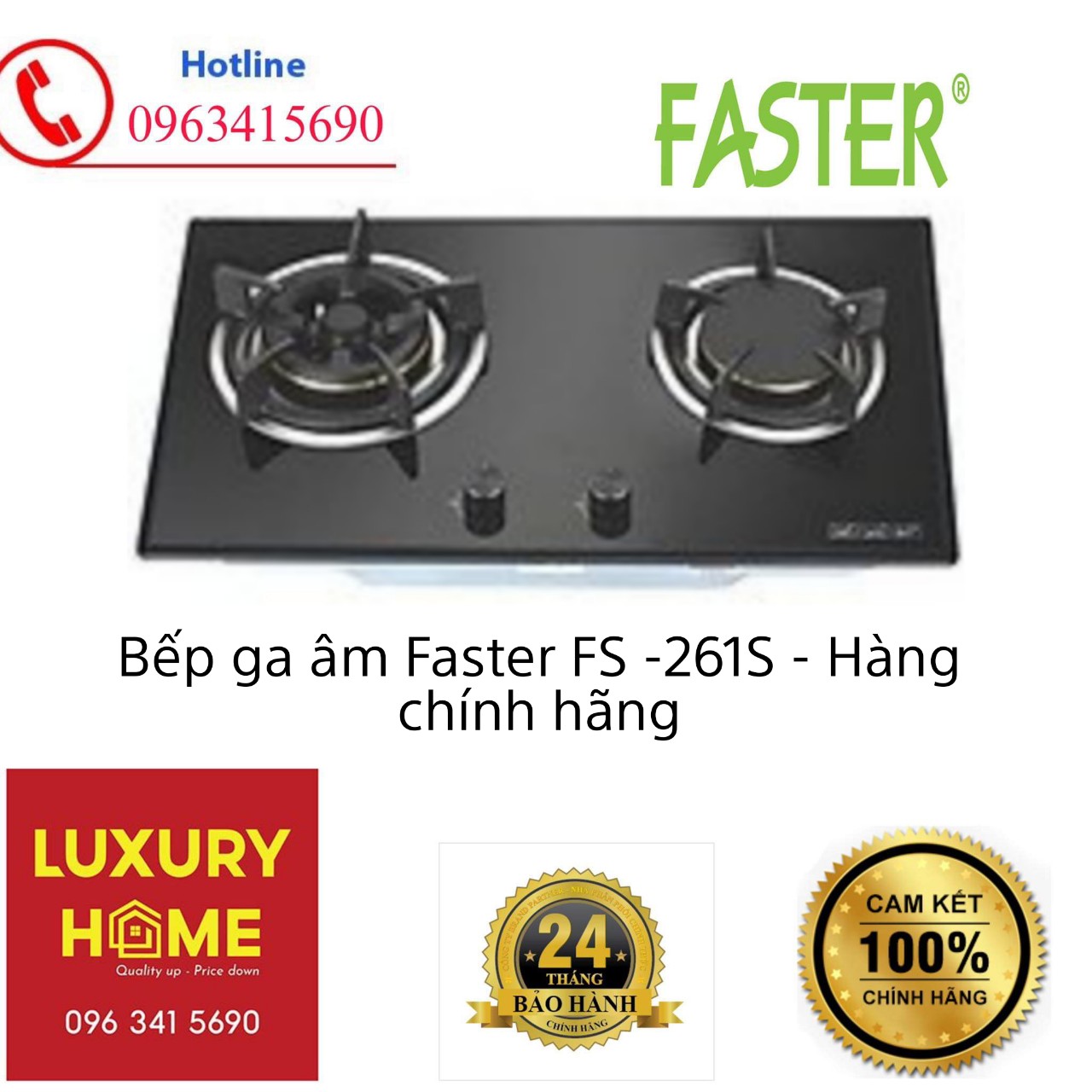 Bếp ga âm Faster FS-261S- Hàng chính hãng