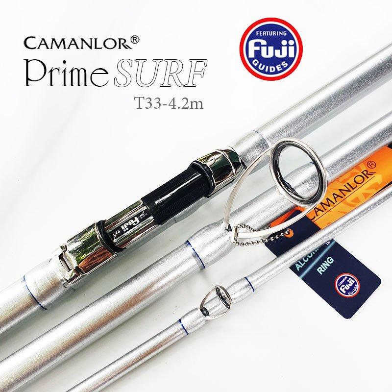 Cần câu cá xa bờ CAMANLOR Prime SURF 4m2 khoen pat FUJI tải cá lớn cần câu lục, câu sông hồ đập CM7