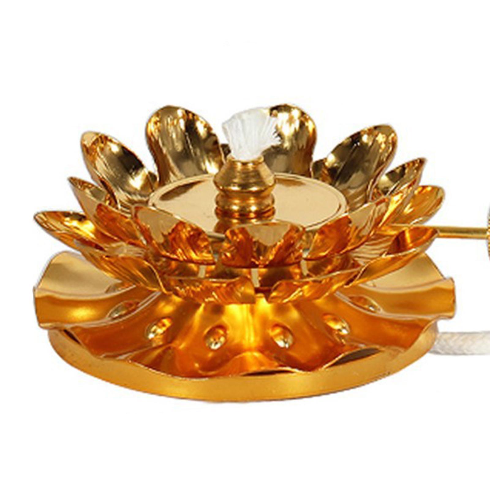 Retro Style Butter Lamp Wick Holder Without Wick Lamp Holder Alloy Ghee Lamp Holder for Home Decor Replacement DIY Supplies Altar