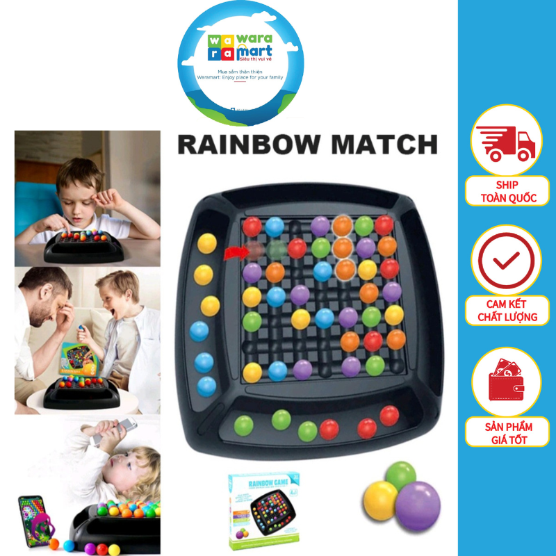 Đồ chơi trẻ em Cờ Cầu Vồng Broad Game Rainbow -Đồ Chơi Xếp Hình Bàn Cờ Logic Cho Bé Gái, Bé Trai