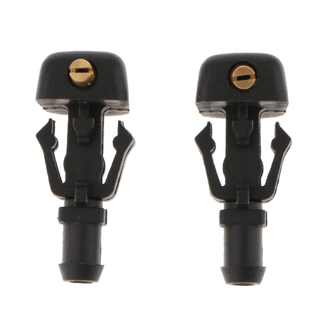 2 Pieces Car Front Windshield Washer Wiper Fluid Spray Jet Nozzles for