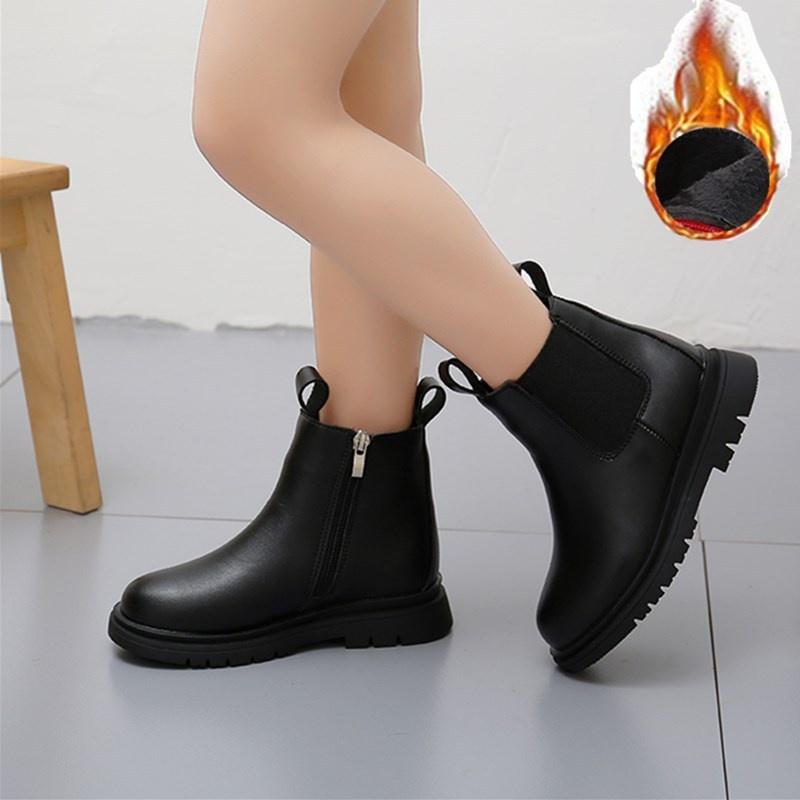 Giày Cao Cổ Bé Gái Dễ Thương Da Mềm Phong Cách Hàn Quốc Cho Bé Từ 1 Tuổi Đến 15 Tuổi Size 27-37