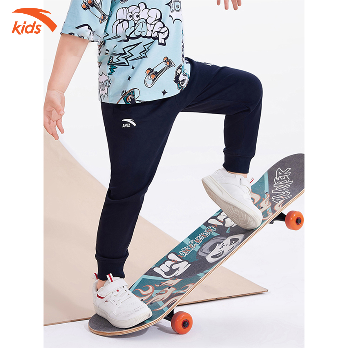 Quần dài bé trai Anta Kids dáng Slim Fit, cạp chun co giãn 4 chiều W352329734