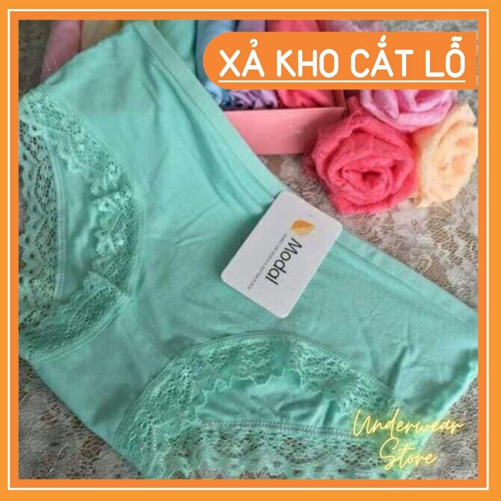 Sét 10 Quần Lót Nữ Cotton Modal Viền Ren Mềm Cực Mát - Ảnh Chụp Thật Kèm Video