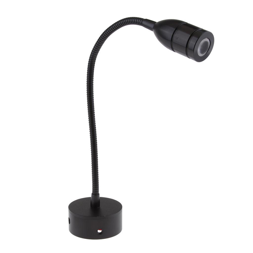 Marine 12V Led White/Red Light, Dimmable Lamps, Flexible Reading Chart Light for Boat, Rv, Caravan