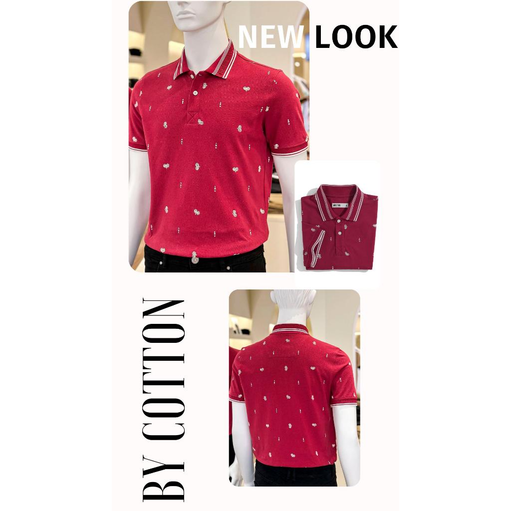 Áo Polo Nam Cao Cấp Có Cổ BY COTTON ACE Icon Printed Red Nam Tính, Thanh Lịch, Sang Trọng, Trẻ Trung
