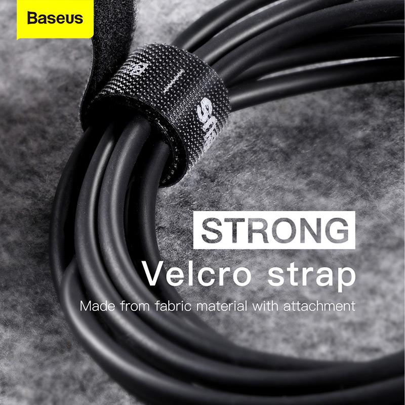 Dây dán dính | Baseus Rainbow Circle Velcro Straps cố định dây cáp, dây điện, dây sạc - Hàng Chính Hãng