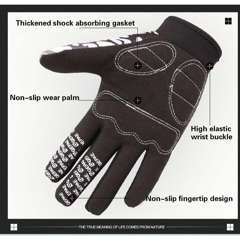 Găng tay phủ ngón tay thiết kế Unisex hỗ trợ khi đi xe máy