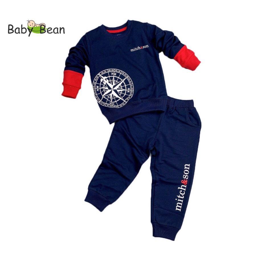 Bộ Đồ Thun Nỉ Dài Tay Bé Trai BabyBean