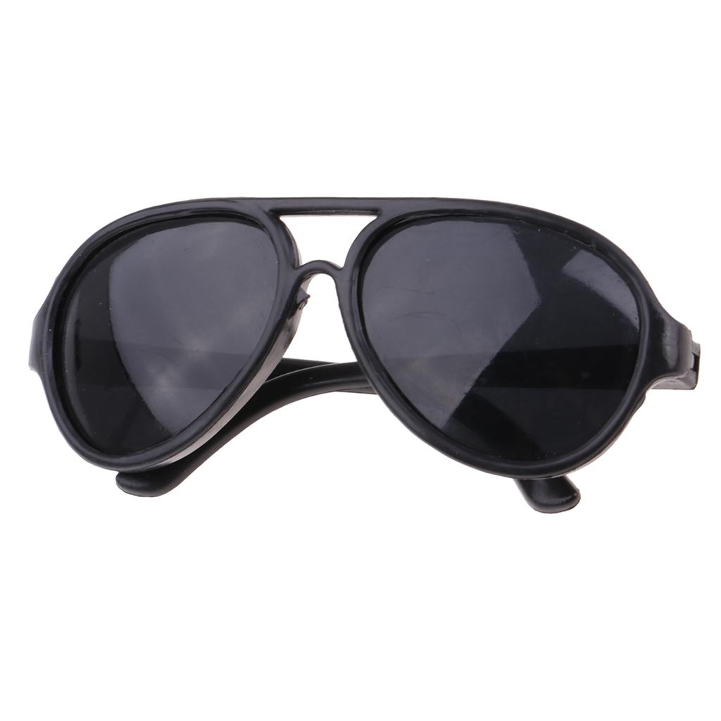 Doll's Sunglasses for 10 inch Doll Oval Eyewear Glasses For Mellchan Doll Outfit Accs Black