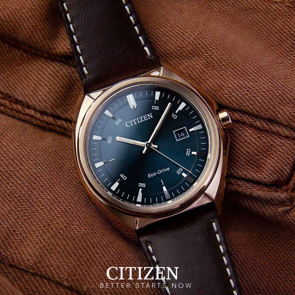 Đồng Hồ Nam Citizen Dây Da AW1573-11L - Mặt Xanh