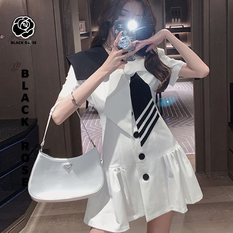 Set áo thun thủy thủ đính caravat họa tiết móc neo  sakurafashionvn