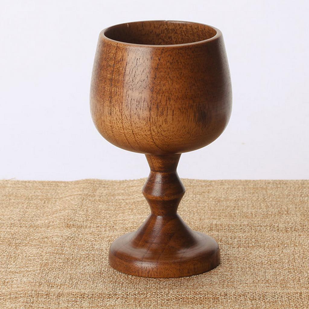 Natural Wooden Cup Handmade Coffee Tea Beer Juice Milk Mug Drink 7.5cmx13cm