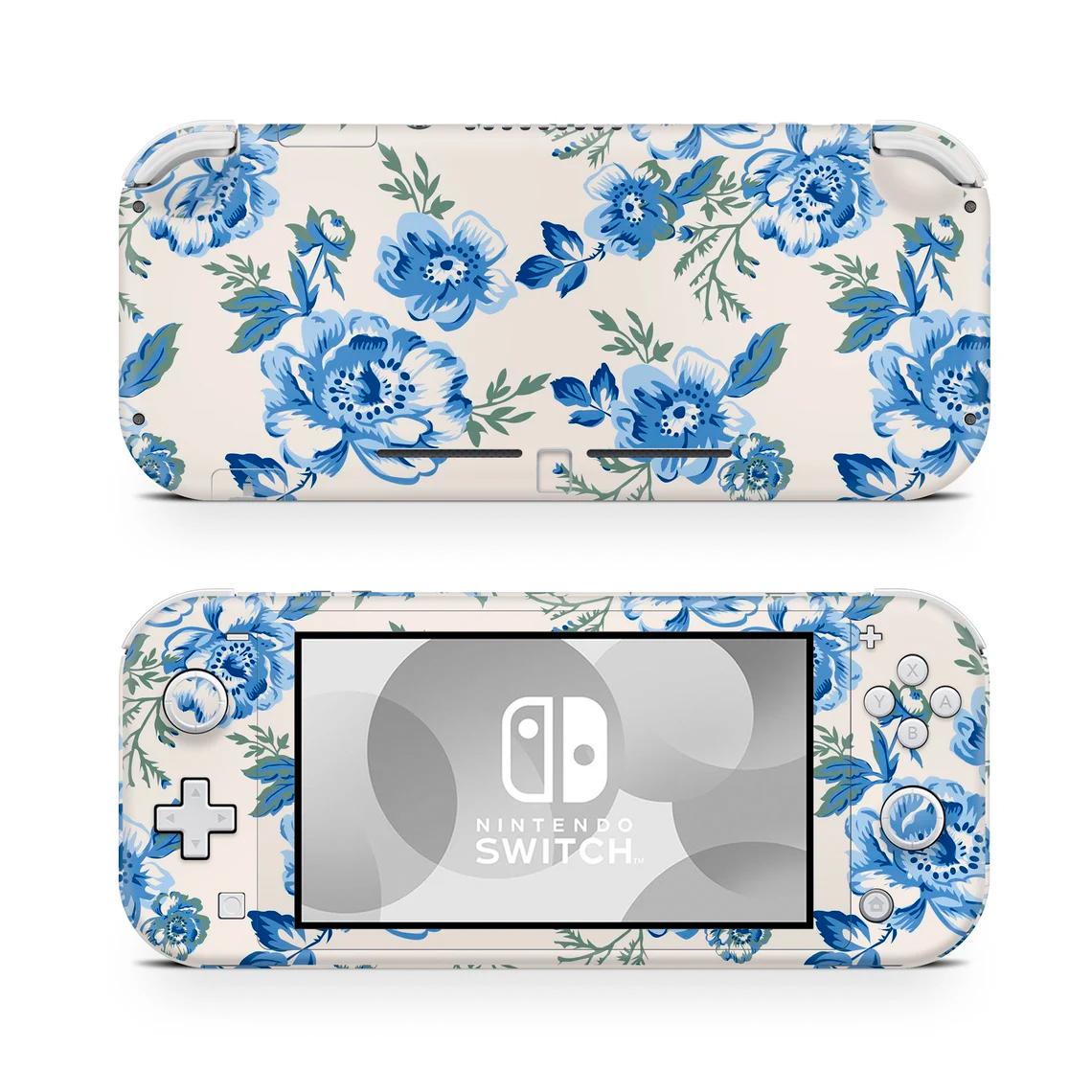 Skin decal dán Nintendo Switch Lite mẫu hoa (dễ dán, đã cắt sẵn)