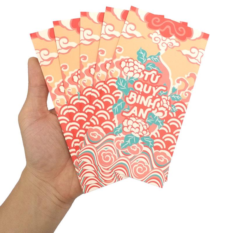 Bộ 5 Bao Lì Xì SDstationery Cát Niên Mỹ Ý - Tứ Quý Bình An