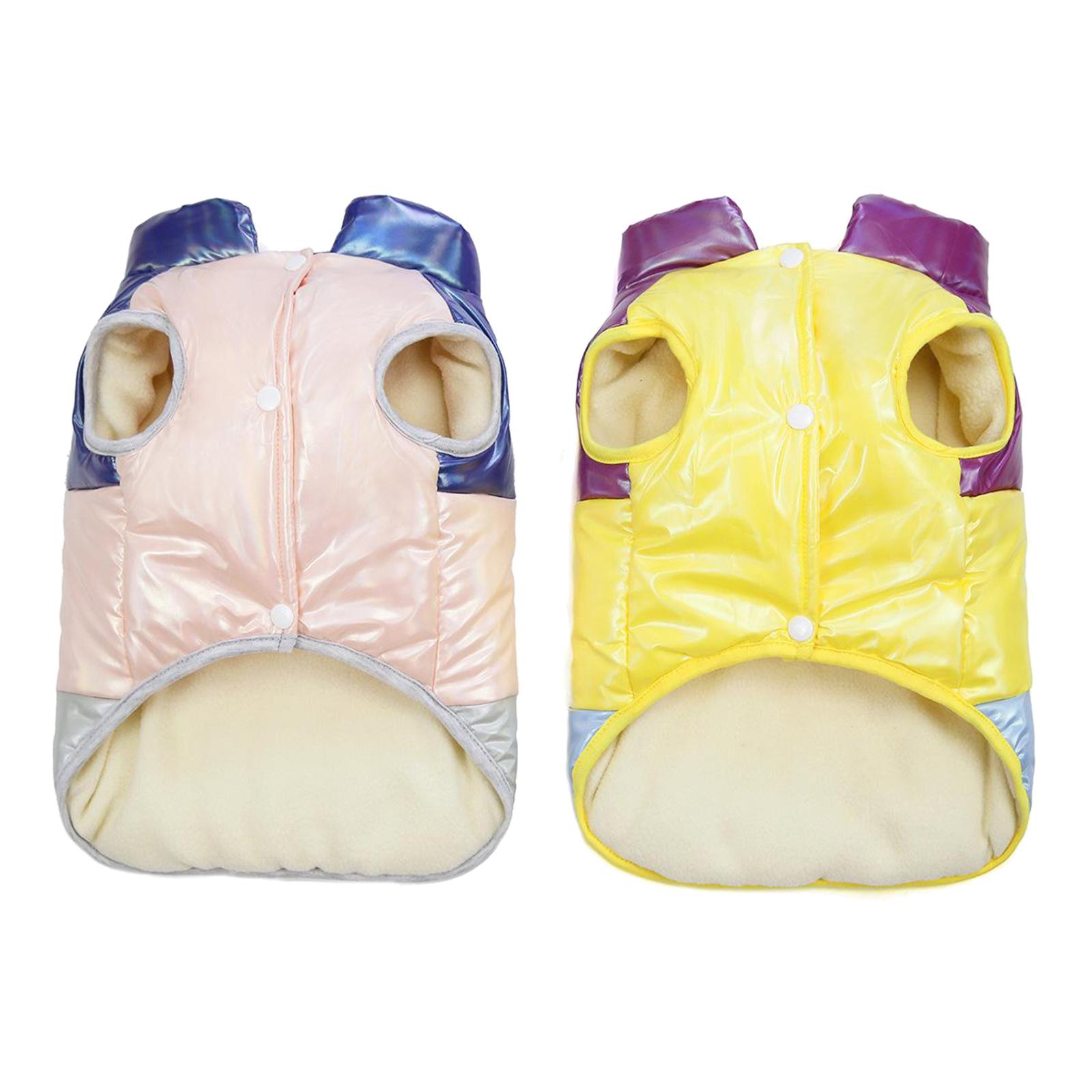 Pet Bulldog Dog Puppy Winter Warm Vest Coat Jacket Clothes Cozy Cold Weather