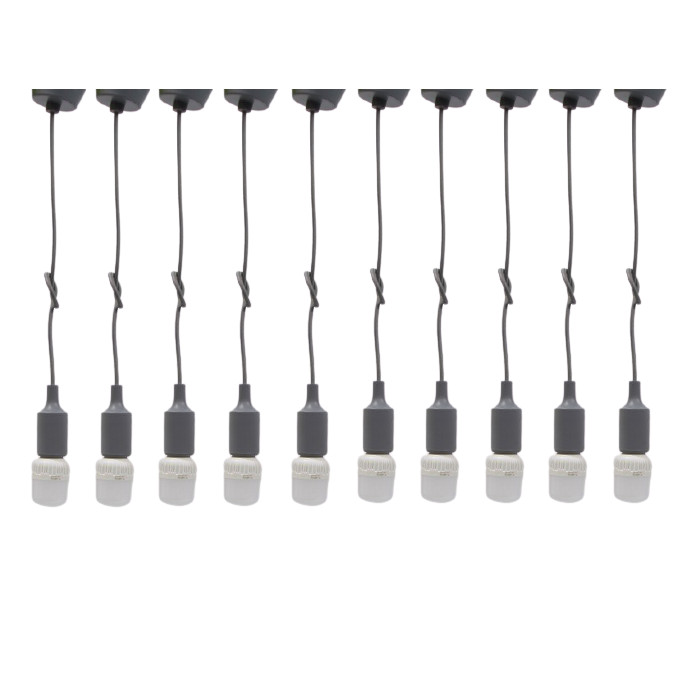 Bộ 10 dây đèn thả trang trí bóng led búp trụ 5w