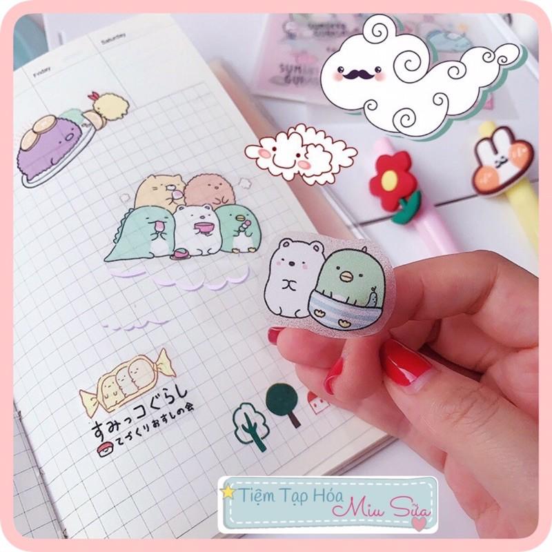 Sticker set 4 tờ loại vân sần chống nước mới nhất 2021 - MiuSua