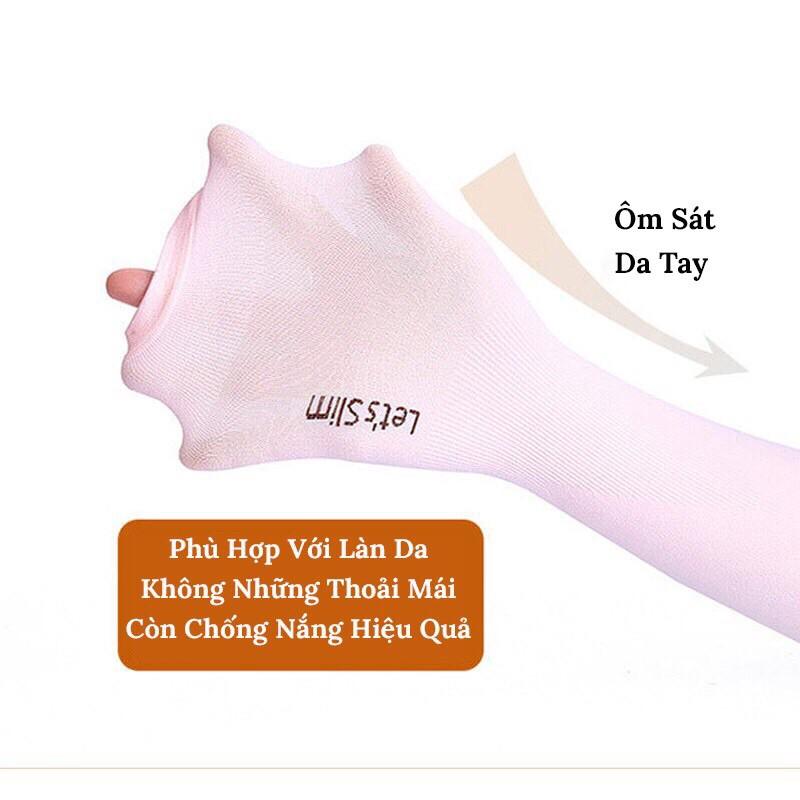 Găng tay chống nắng xỏ ngón siêu mát mềm mịn