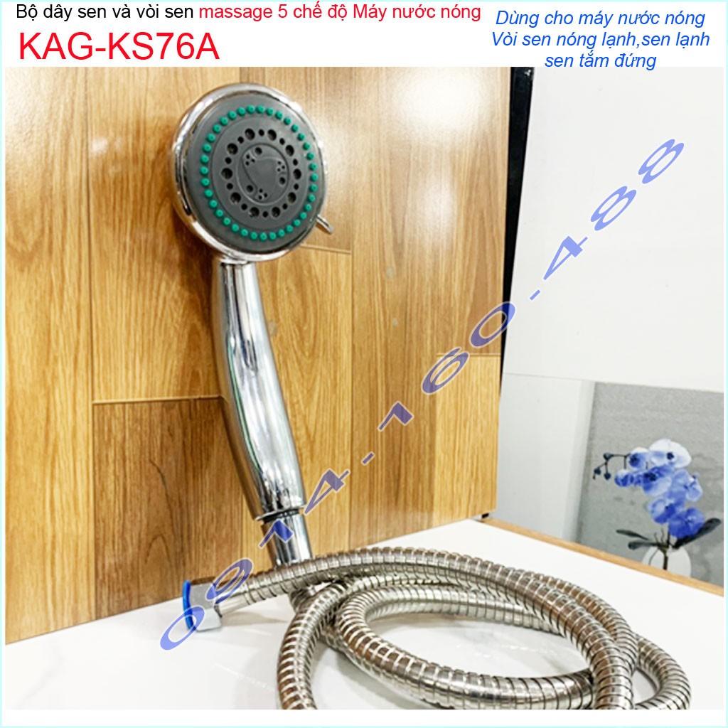 Dây tay sen KAG-KS92, Best sales shower water heater 1 bát sen + 1 dây sen tia nước mạnh siêu bền