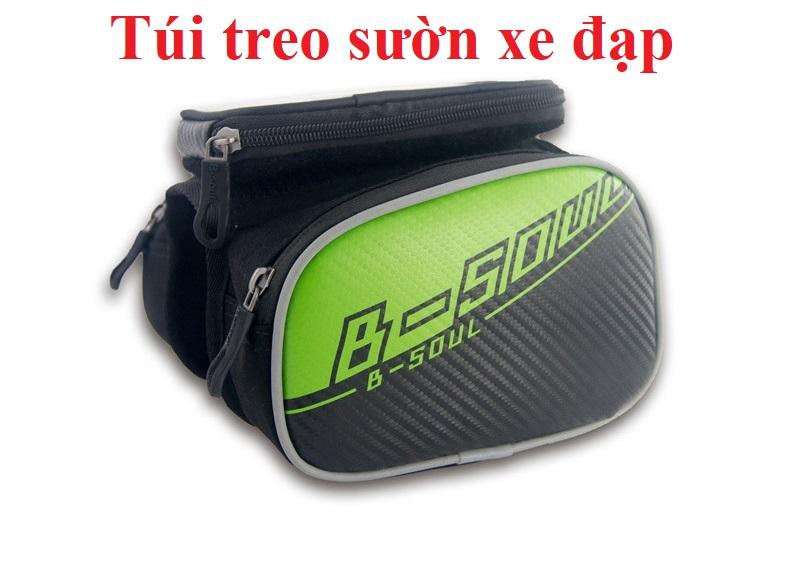 (Tặng khóa 4 số đổi mã )Túi 4 Ngăn Treo Sườn Xe Đạp Kèm Túi Chống Nước Cho Điện Thoại
