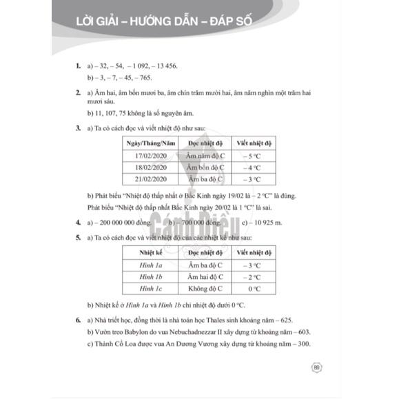 Bài Tập Toán lớp 6 tập 1 - Bộ Cánh Diều