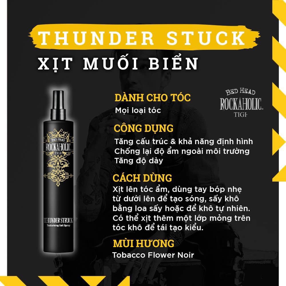 Xịt Tạo Phồng TIGI Thunder Struck 'Muối Biển' Giúp tóc càng khỏe + Lược